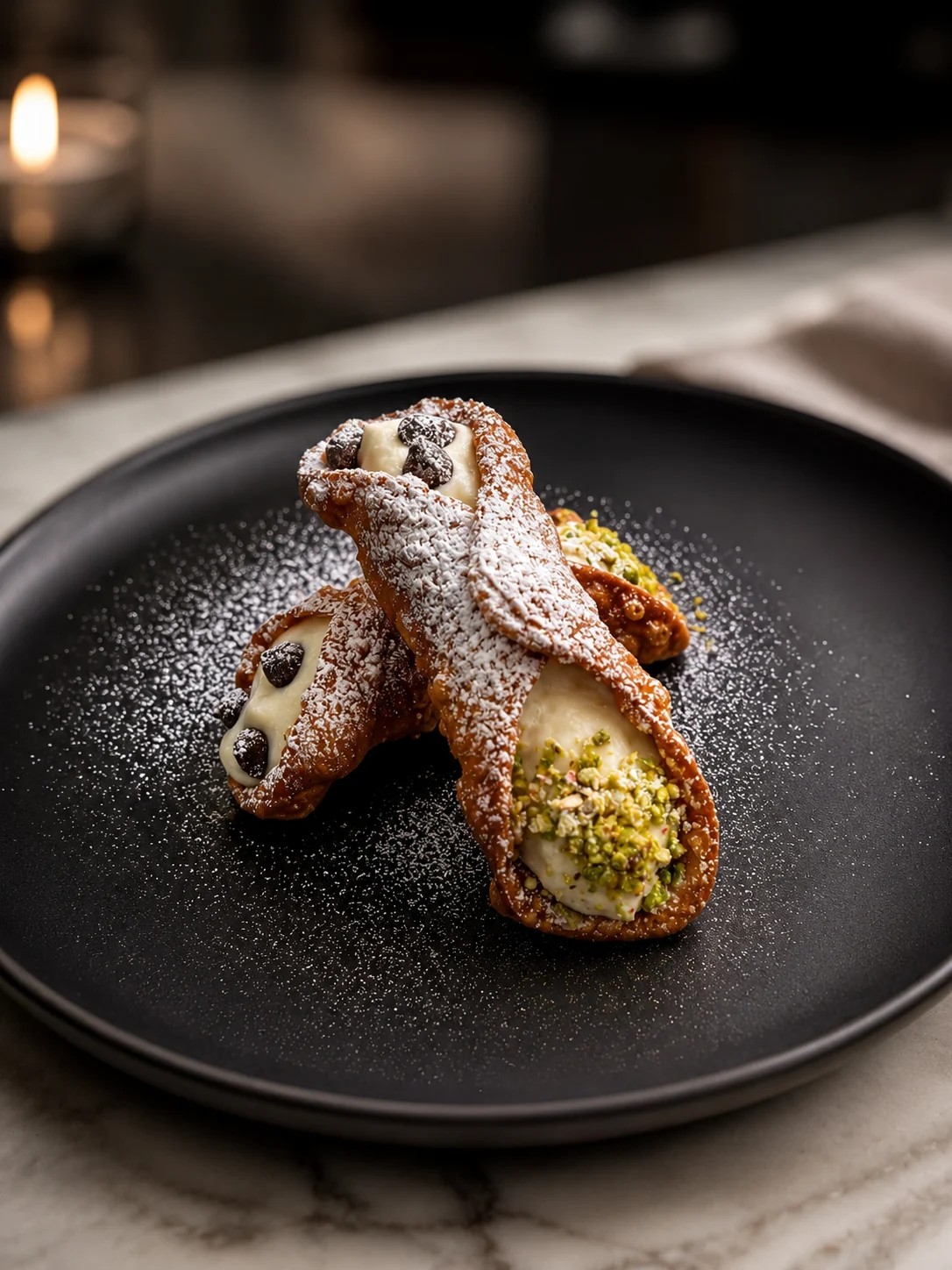Italian cannoli dessert by Zagara Dining